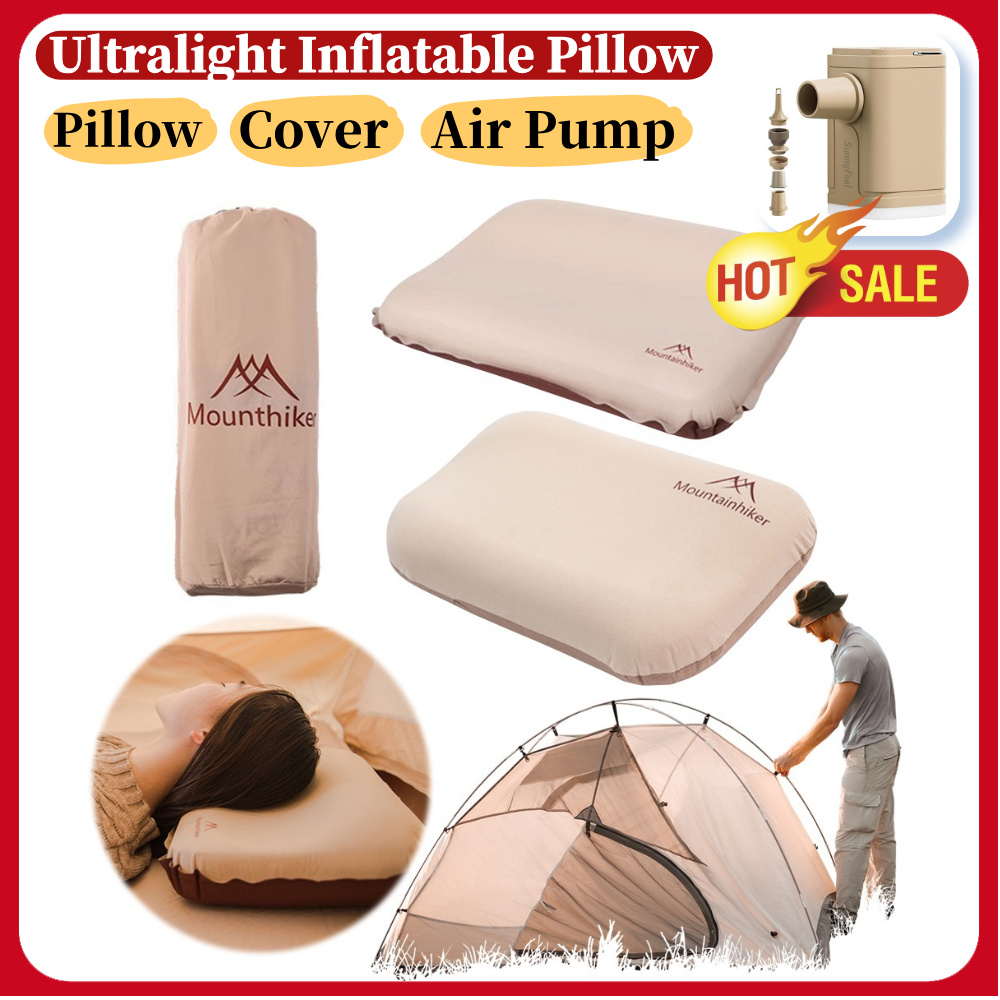 Camp Pillow Compressible - Ultralight Inflatable Pillow Neck Protect Camping