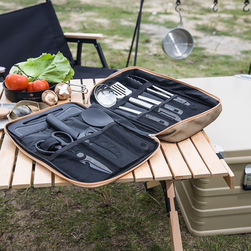 8pcs Camping Kitchen Cookware  - огляд і ціна Outdoor Camping Kitchen Table
