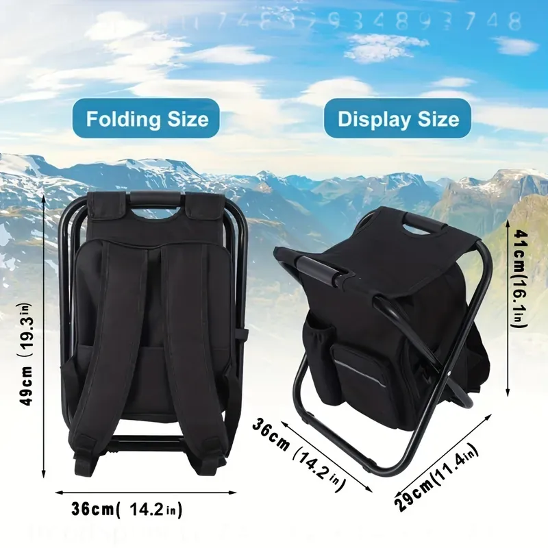 2-in-1 Portable Folding Fishin - огляд і ціна Folding Chair
