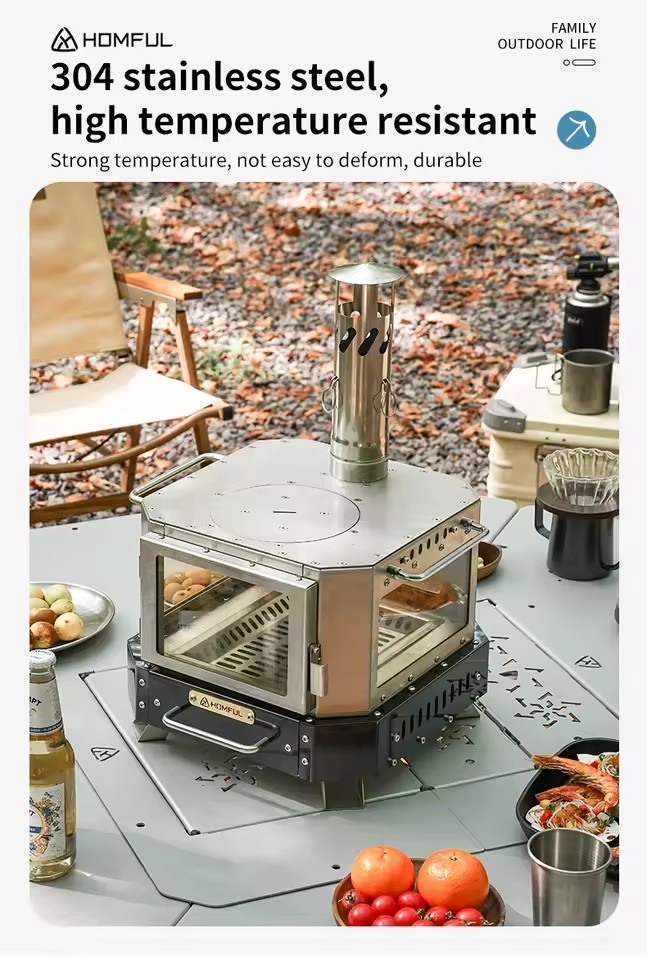 HOMFUL Portable Firewood Stove - огляд і ціна Outdoor Camping Kitchen Table