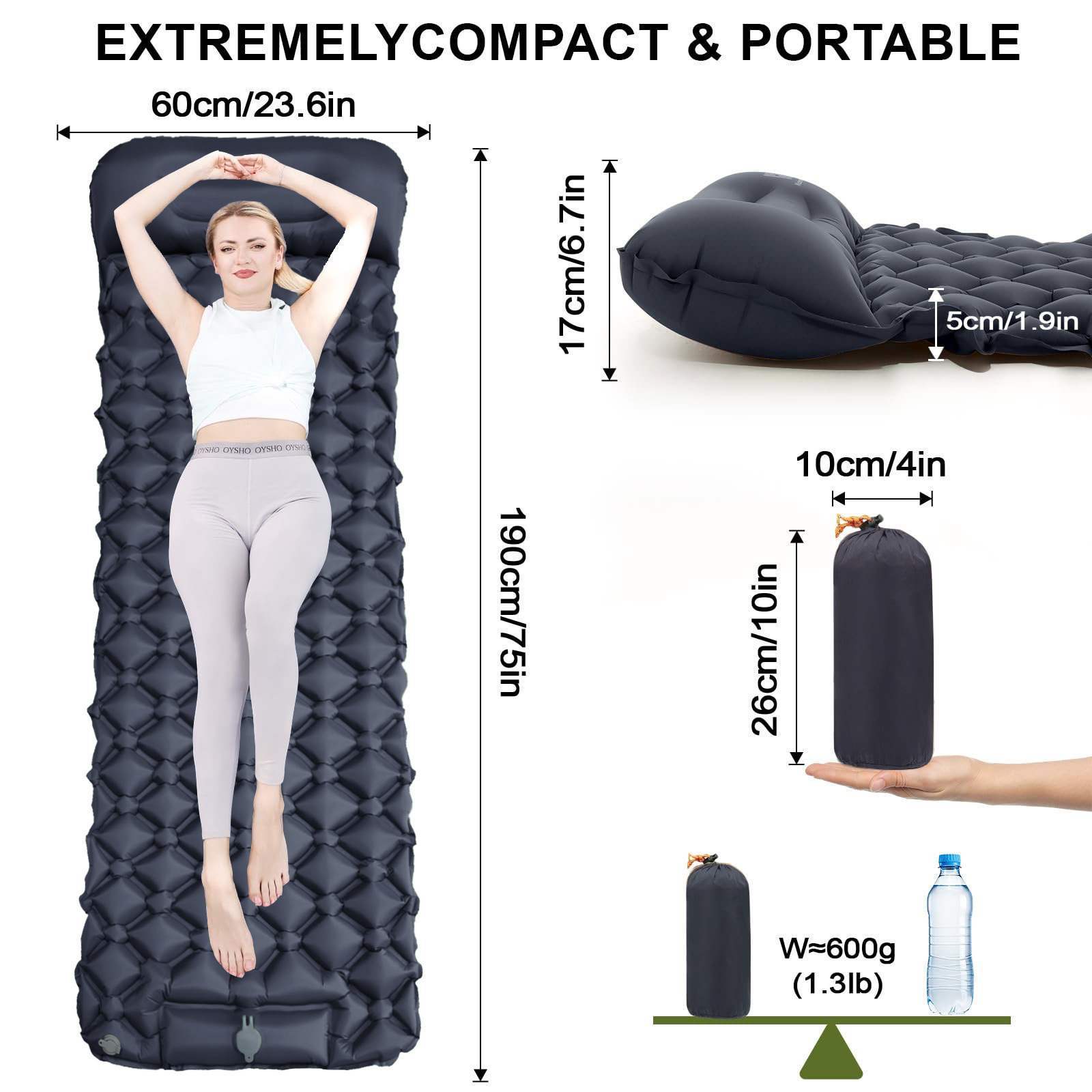 Inflatable Camping Mats Air Ma - огляд і ціна Camp Pillow Compressible