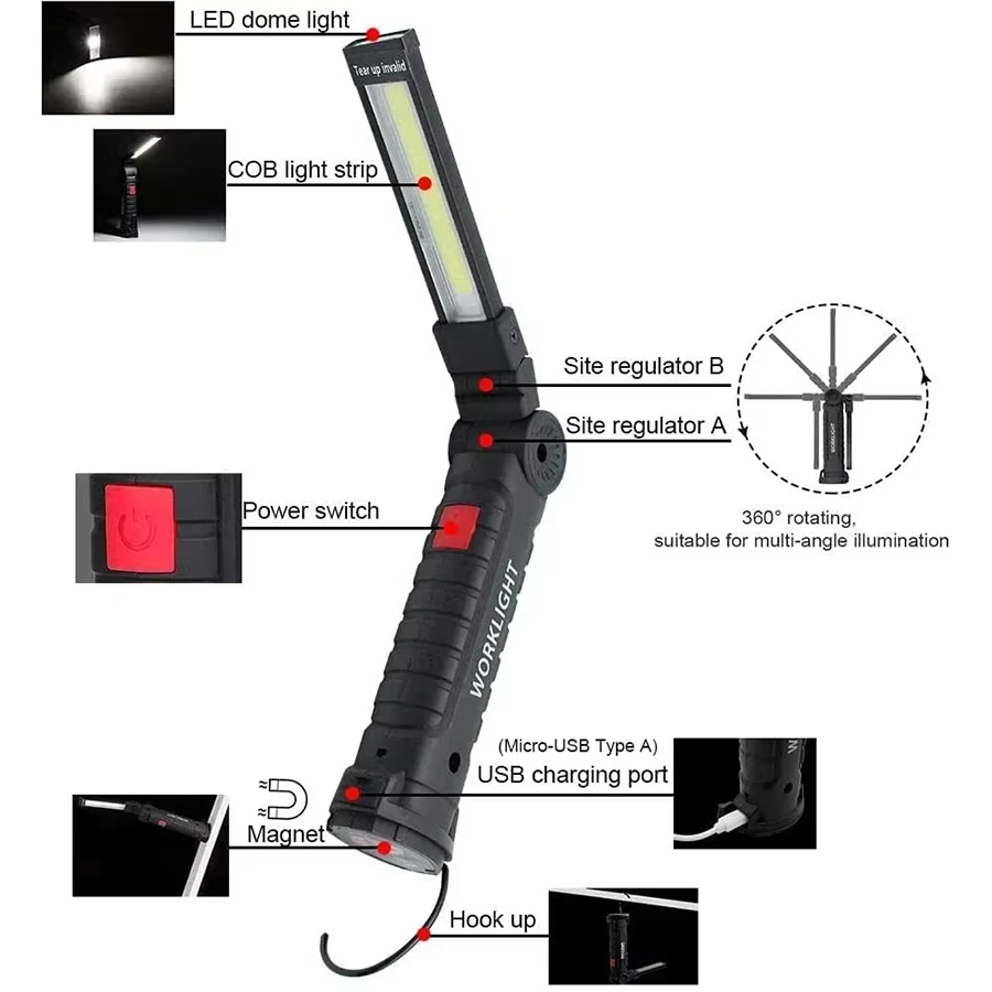 Portable LED Flashlight with M - огляд і ціна Outdoor Camping Lighting