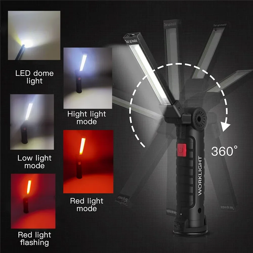 Portable COB LED Flashlight US - огляд і ціна Outdoor Camping Lighting