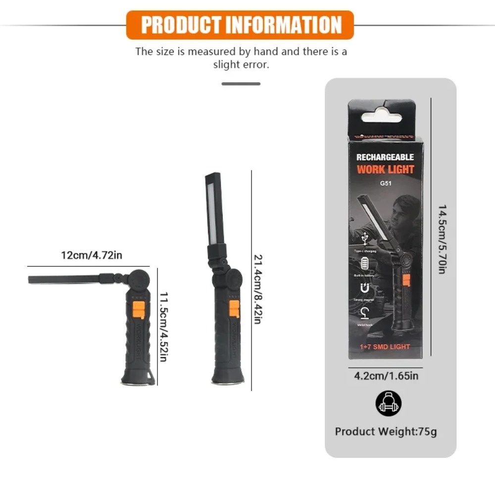 Portable COB LED Flashlight US - огляд і ціна Outdoor Camping Light Portable