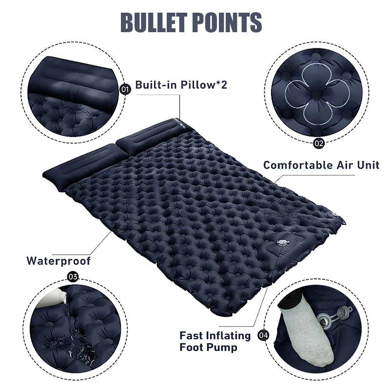 WESTTUNE Double Inflatable Mat - огляд і ціна Camp Pillow Compressible