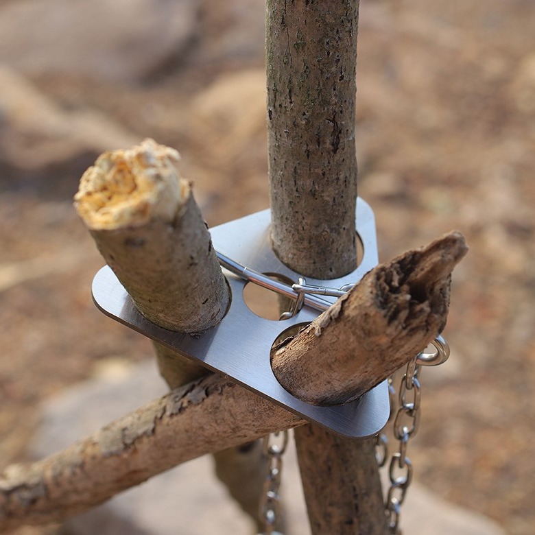 Stainless Steel Camping Tripod - огляд і ціна Outdoor Camping Kitchen Table