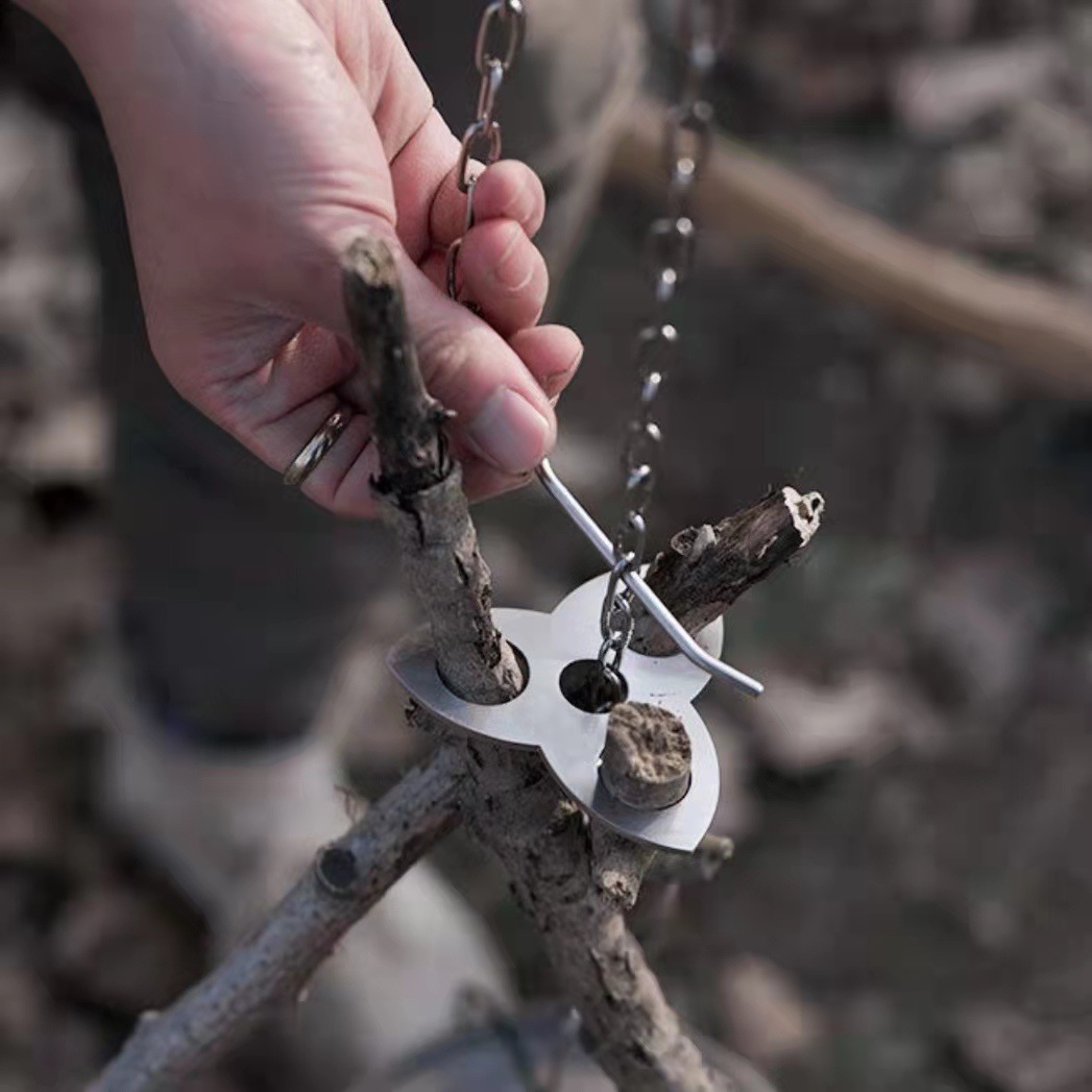 Stainless Steel Camping Tripod - огляд і ціна Outdoor Camping Kitchen Table