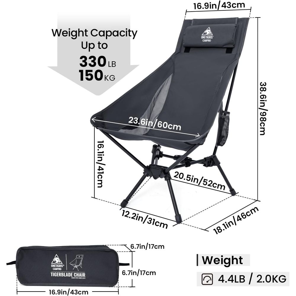 Tigerblade High Back Camping C - огляд і ціна Folding Chair